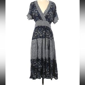 Gorgeous J Gee blue floral dress petite medium nwt cottagecore boho spring dress